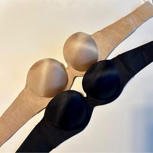 Set of 2 Soma Enhancing Shape Strapless Push Up Bras 36A